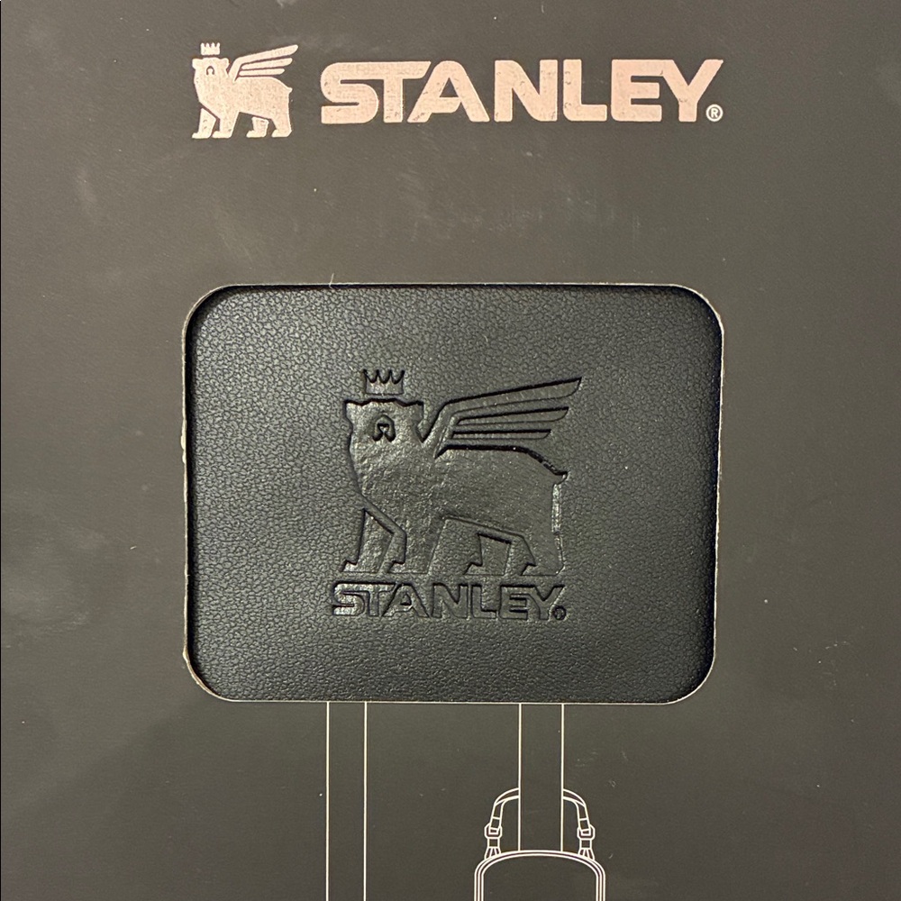 Stanley Black Embossed Leather Accessory